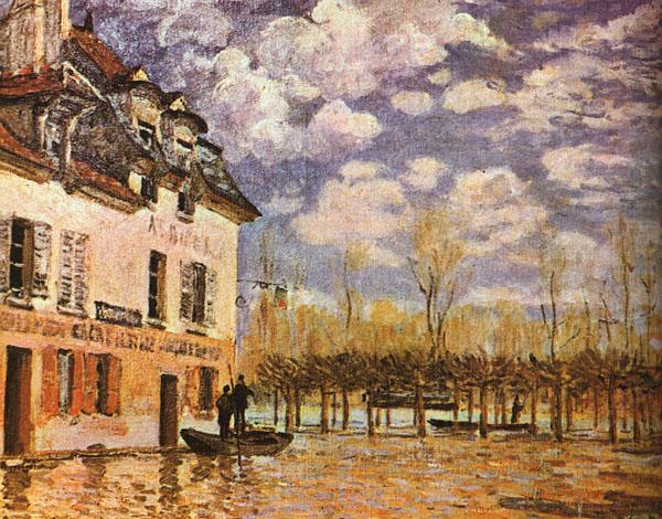 Boat During a Flood, Alfred Sisley